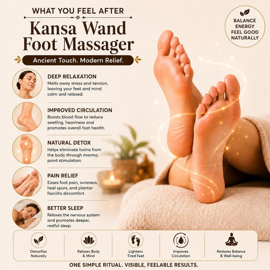 Kansa Wooden Massager for Neck, Foot & Face – Natural Massage Tool