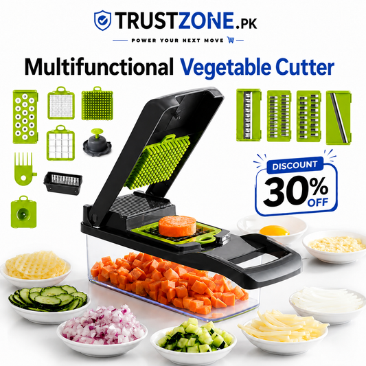 16-in-1 Vegetable & Fruit Chopper – Multifunctional Slicer, Cutter & Grater Kitchen Tool
