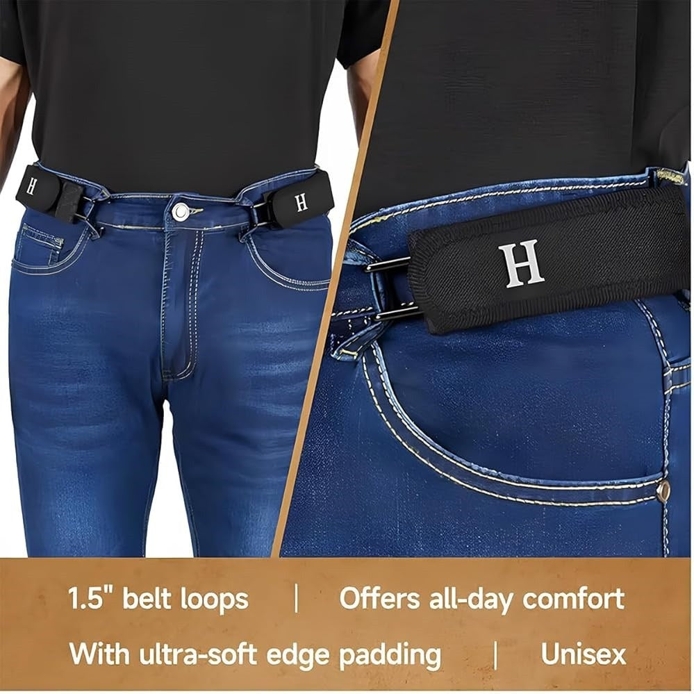Buckleless Belt Hook for Men & Women – Adjustable No Buckle Comfortable Waist Belt