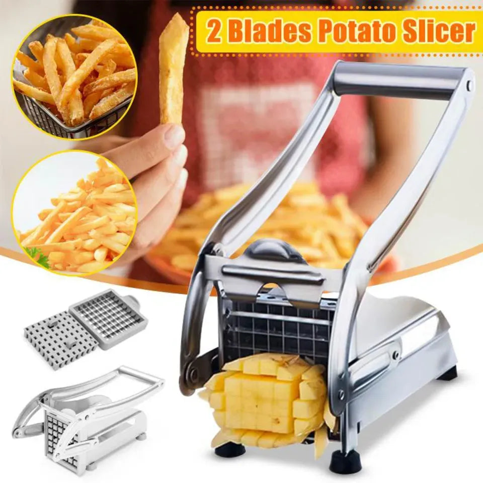 Stainless Steel French Fries Potato Cutter – Easy Potato Slicer