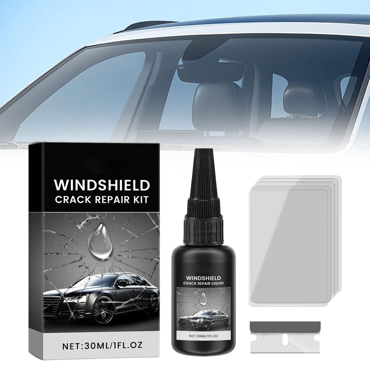 Windshield Crack Repair Kit – Car Glass Chip Repair Tool