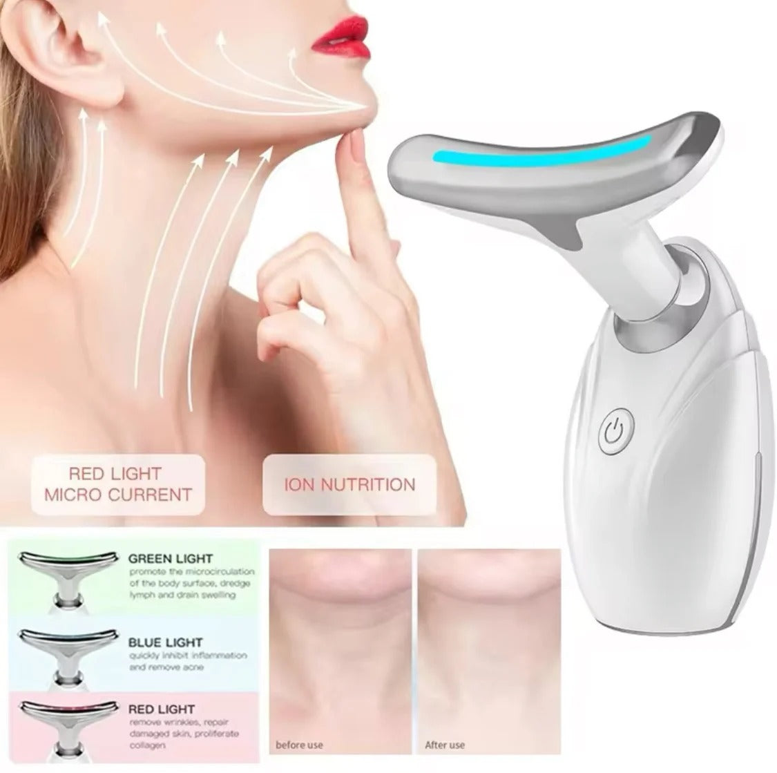 Face & Neck Lifting Massager – Electric Facial Beauty Device
