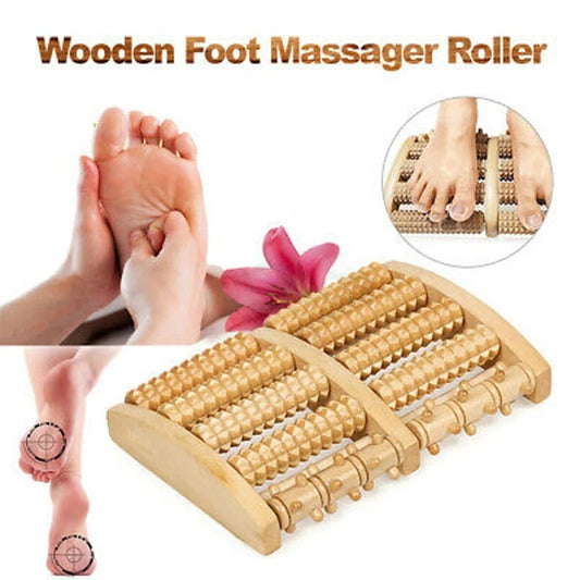 Wooden Foot Massager – Manual Foot Massage Roller for Relaxation