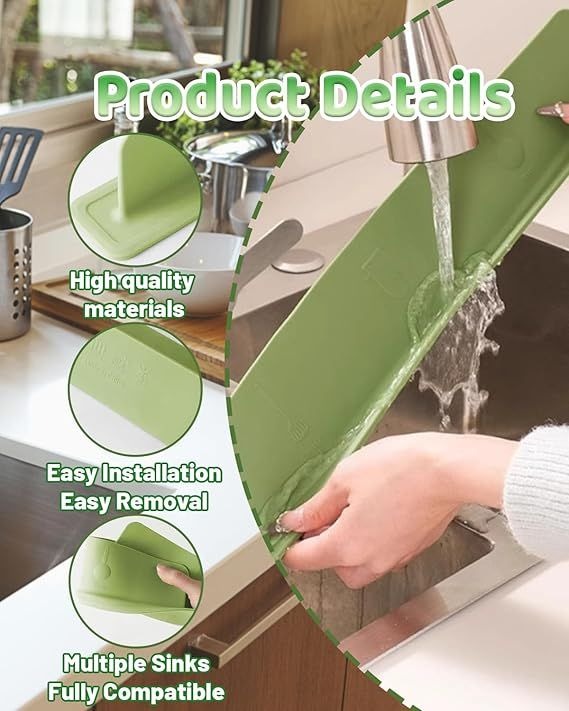 Sink Splash Barrier – Keep Kitchen Counter Dry & Clean
