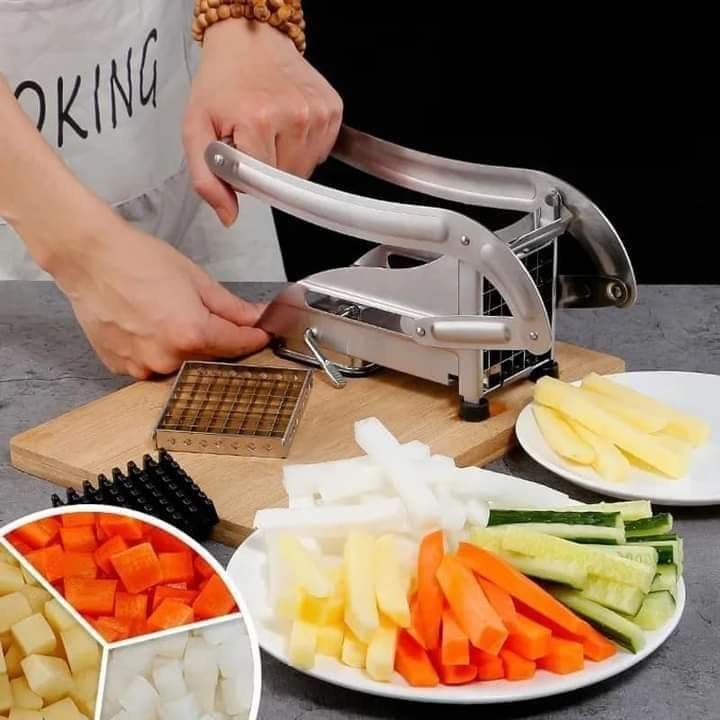 Stainless Steel French Fries Potato Cutter – Easy Potato Slicer