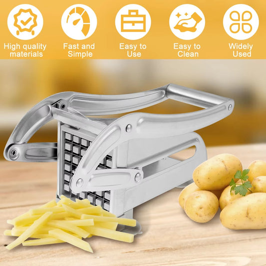 Stainless Steel French Fries Potato Cutter – Easy Potato Slicer