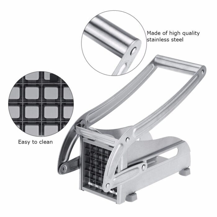 Stainless Steel French Fries Potato Cutter – Easy Potato Slicer