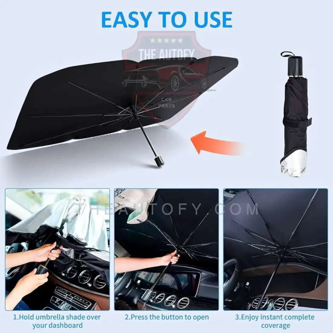 Car Windshield Sunshade Umbrella – Foldable Car Sun Shade