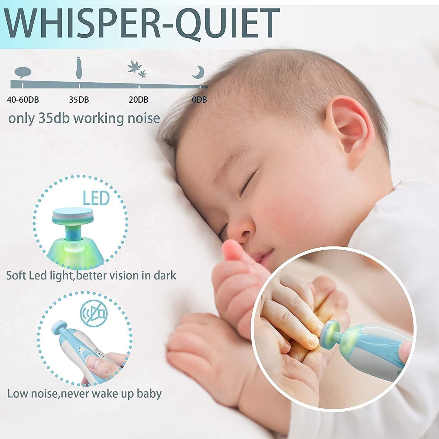 6 in 1 Electric Baby Trimmer – Baby Grooming Kit