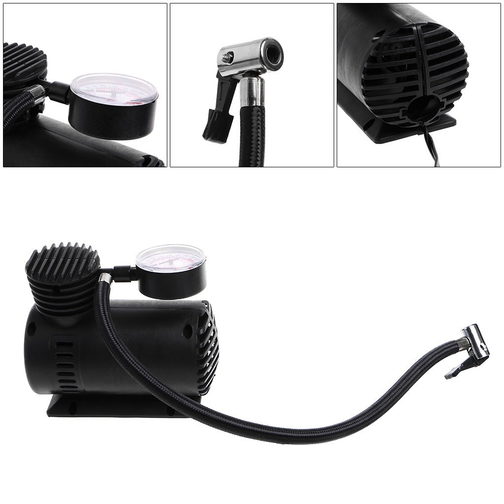 Mini 12V 300 PSI Car Air Pump – Portable Electric Tyre Compressor