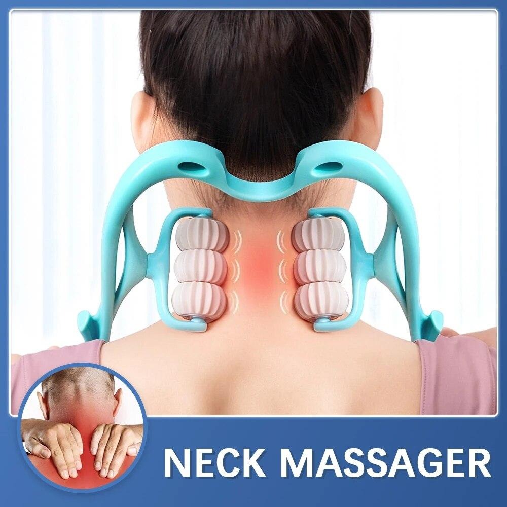 6 Wheel Neck Massager – Manual Neck & Shoulder Massage Tool