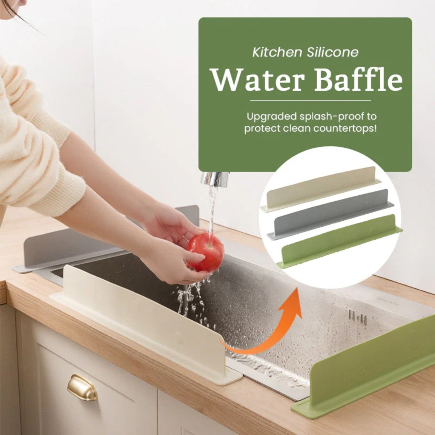 Sink Splash Barrier – Keep Kitchen Counter Dry & Clean