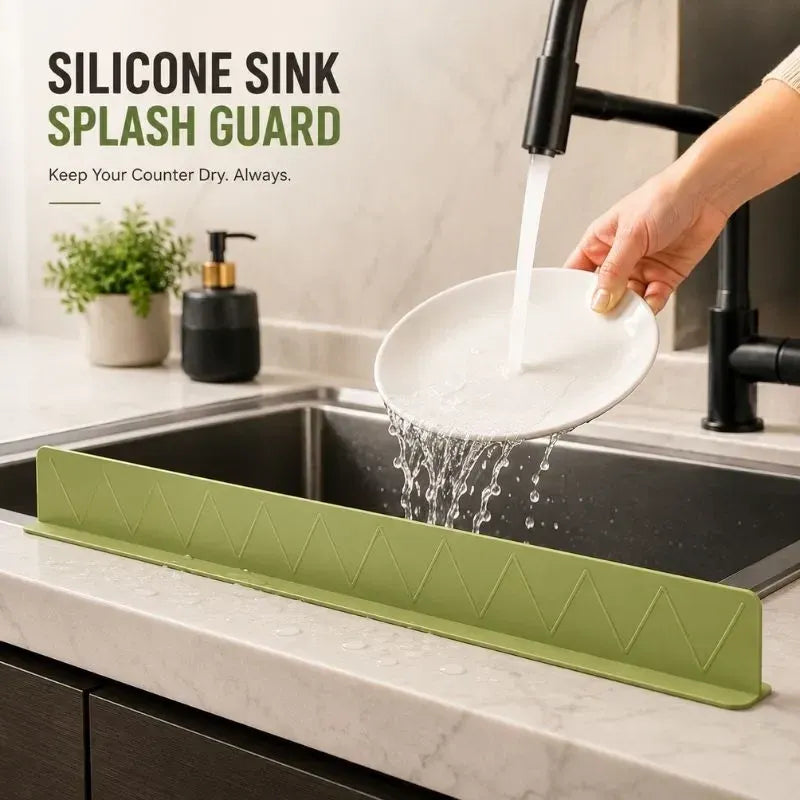 Sink Splash Barrier – Keep Kitchen Counter Dry & Clean