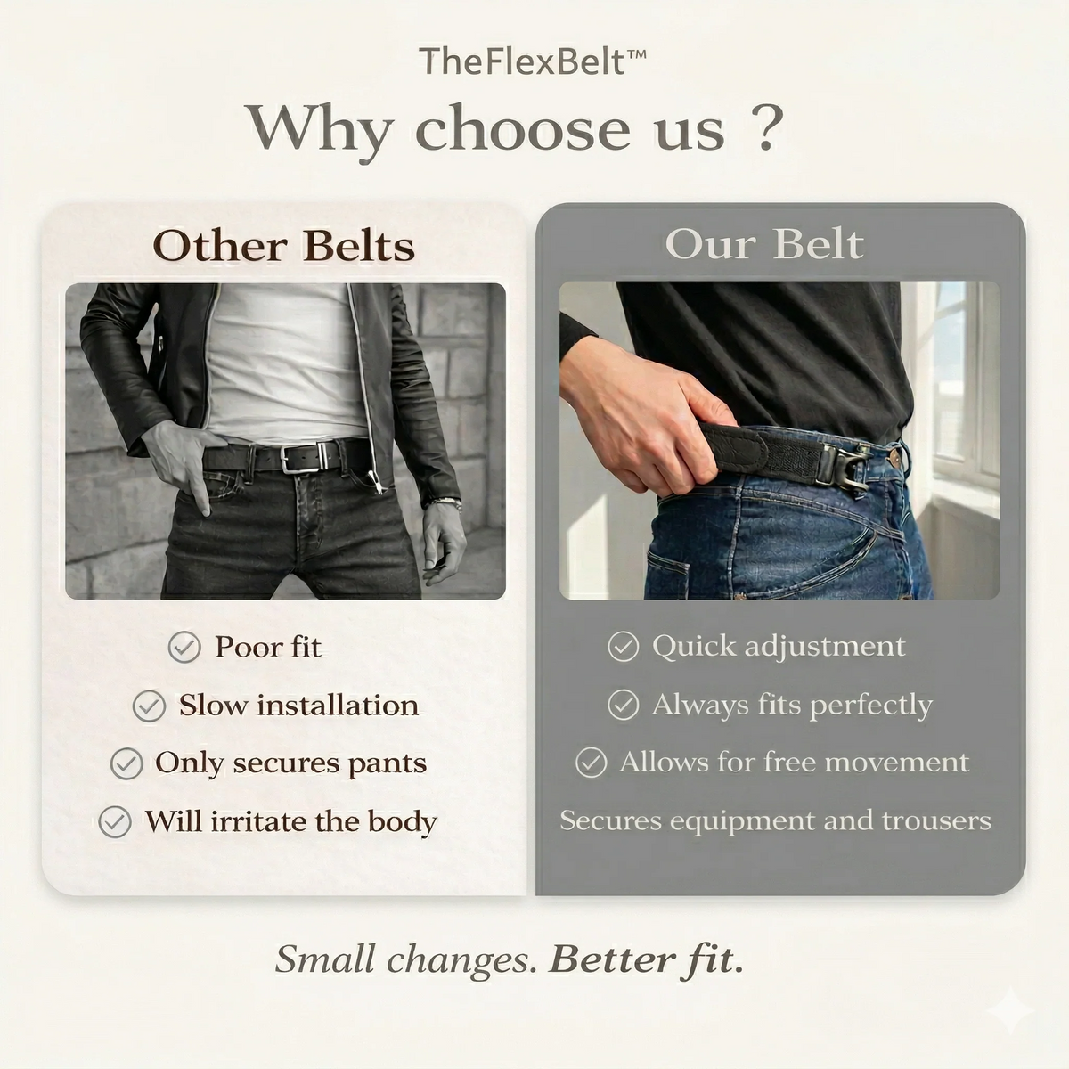 Buckleless Belt Hook for Men & Women – Adjustable No Buckle Comfortable Waist Belt