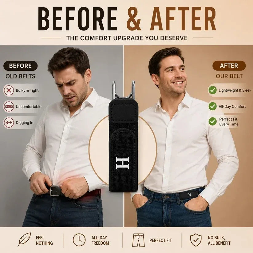 Buckleless Belt Hook for Men & Women – Adjustable No Buckle Comfortable Waist Belt