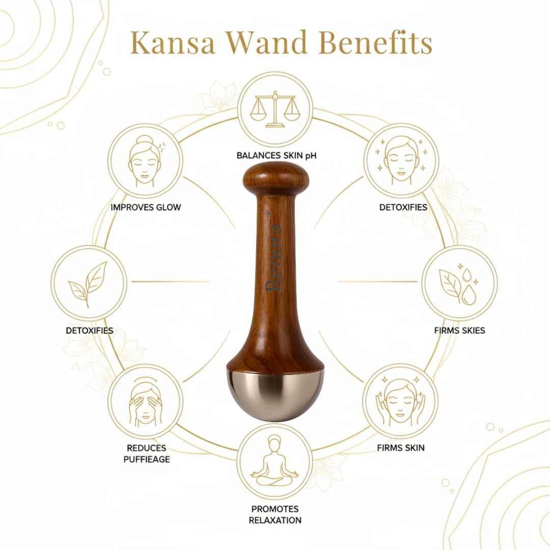 Kansa Wooden Massager for Neck, Foot & Face – Natural Massage Tool